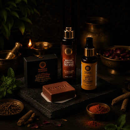 Cleanse, Refresh & Glow Trio | Mud Soap + Red Sandalwood Face Wash + Nargis Body Mist