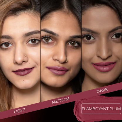 Faces Canada Weightless Matte Finish Lipstick - Flamboyant Plum 12 - 4 gm
