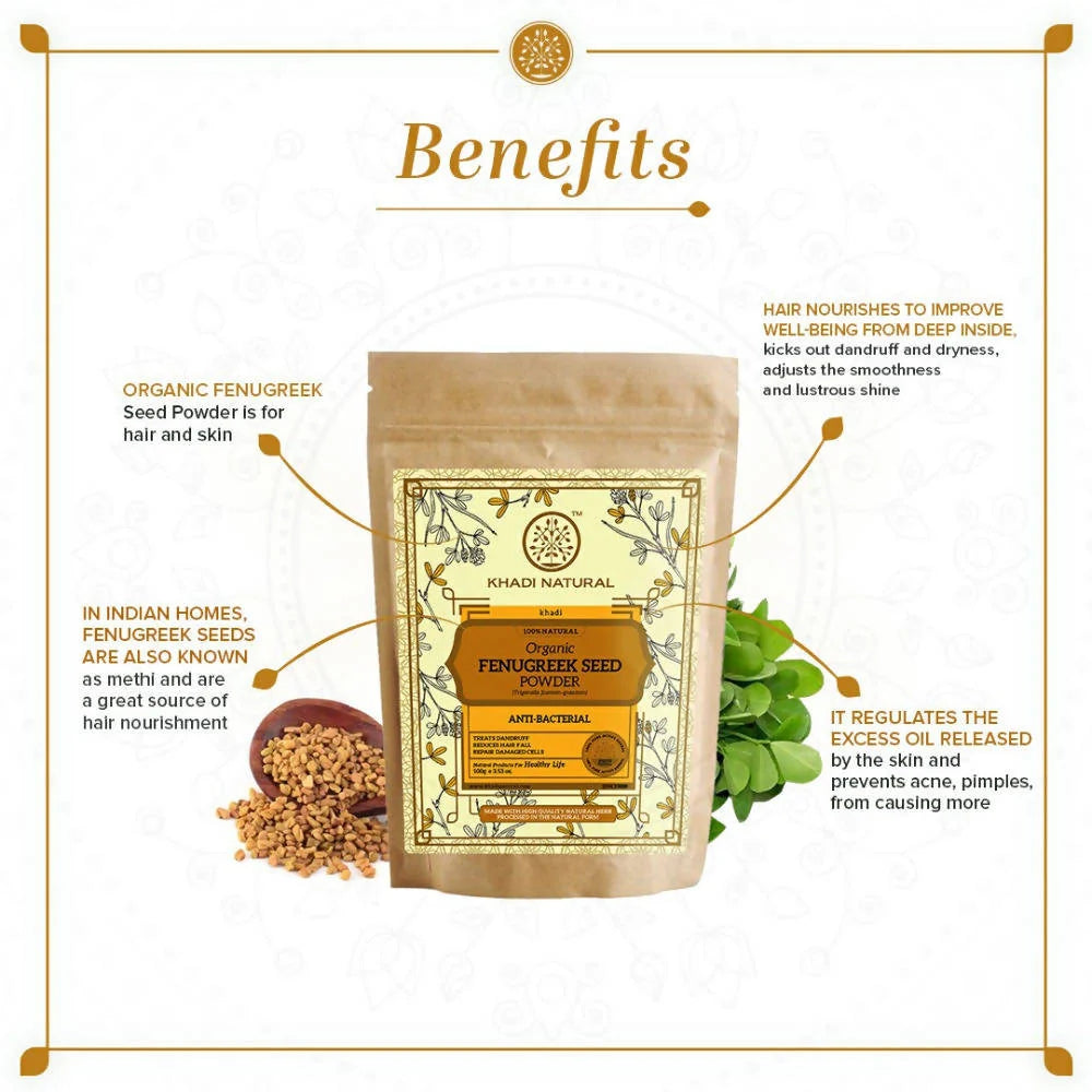 Khadi Natural Organic Fenugreek Seed Powder - 100 gm