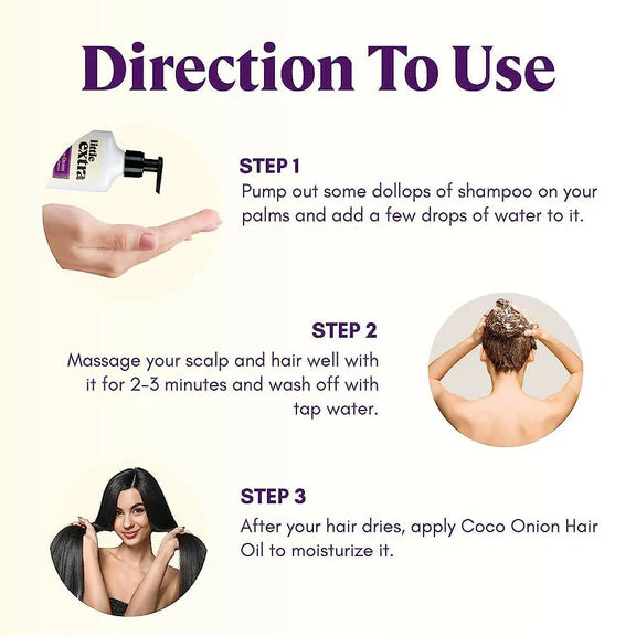 Little Extra Coco Onion Natural Shampoo - 300 ml