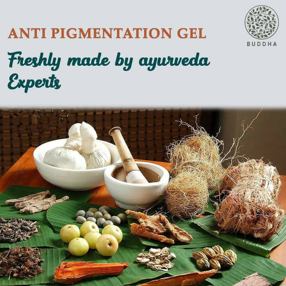 Buddha Natural Anti Pigmentation Gel -For Reducing Pigmentation, Lighten Blemishes & Dark Spots - 100 gm