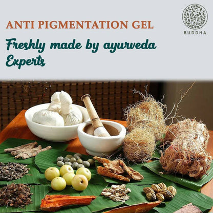 Buddha Natural Anti Pigmentation Gel -For Reducing Pigmentation, Lighten Blemishes & Dark Spots - 100 gm