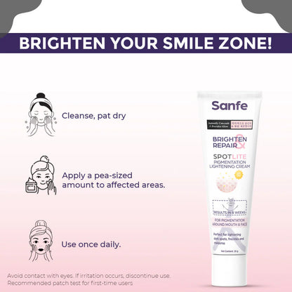 Sanfe Brighten & Repair Spotlite Pigmentation Lightening Cream - 20 gm