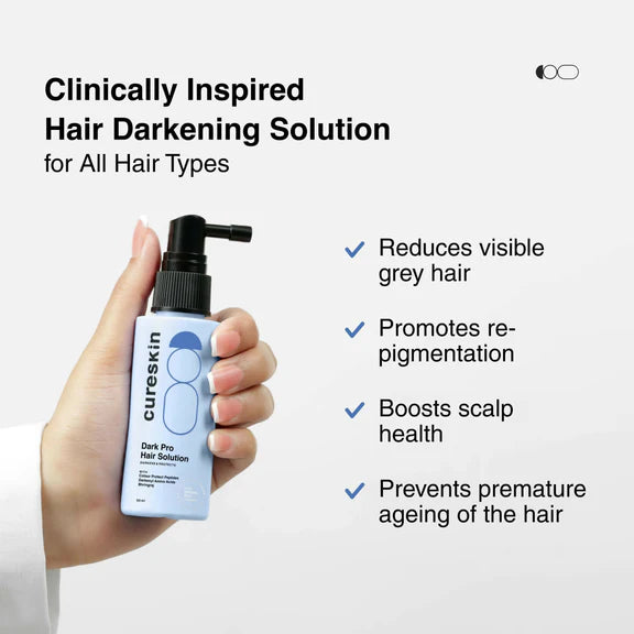 Cureskin Dark Pro Hair Solution Natural Hair Darkener with Colour Protection - 60 ml
