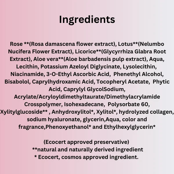 Rose and lotus Deep moisturizing day gel cream With Bio engineered natural whitening complex (All skin types) 30 ML