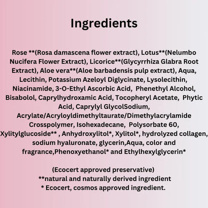 Rose and lotus Deep moisturizing day gel cream With Bio engineered natural whitening complex (All skin types) 30 ML
