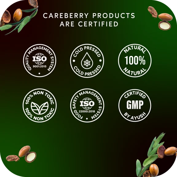 Careberry Organic Rosemary & Jojoba Anti Dandruff Hair Oil - 200 ml