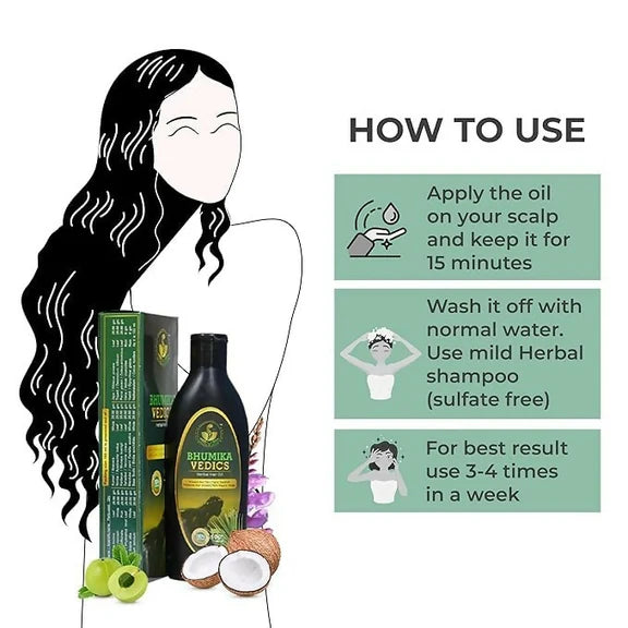 Bhumika Vedics Herbal Hair Oil For Men & Women - 200 ml