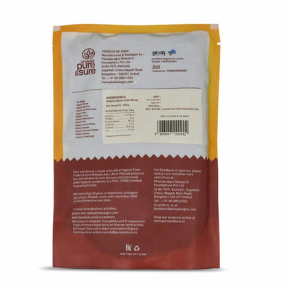 Pure & Sure Black Urad Dal Whole Organic Pulses - 500 gm