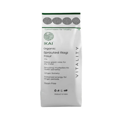 IKAI Organic Sprouted Finger Millet/Ragi Atta - 450 gm