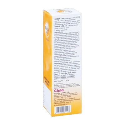 Rivela Lite Weightless Mousse Broad Spectrum UVA/UVB Sunscreen, Bronze SPF 50+ - 40 gm