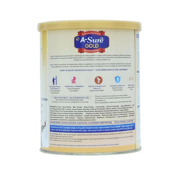 Acuraglobe A-Sure Gold Powder - Chocolate Flavor - 400 gm