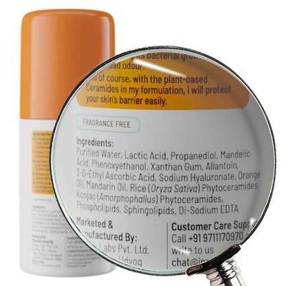 Chemist at Play UnderArm Roll On Fragrance Free, Prevents Body Odour, Brightens Skin & Exfoliates Underarm - 40 ml