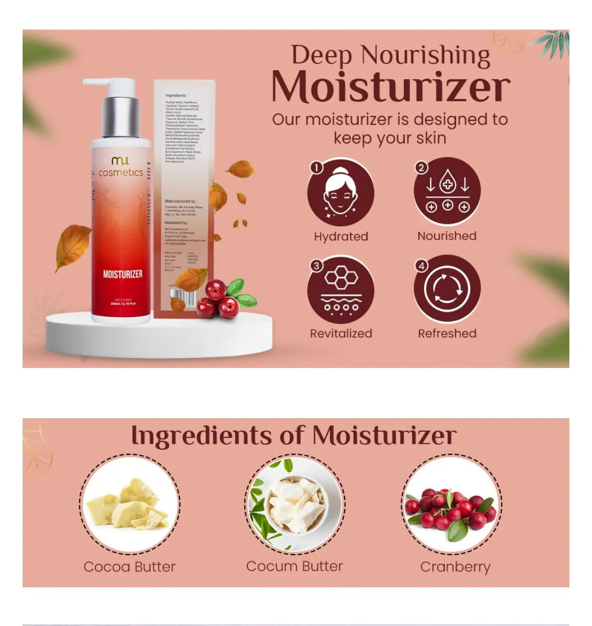 MU Cosmetics Deep Nourishing Moisturizer Body Moisturizer - 200 ml