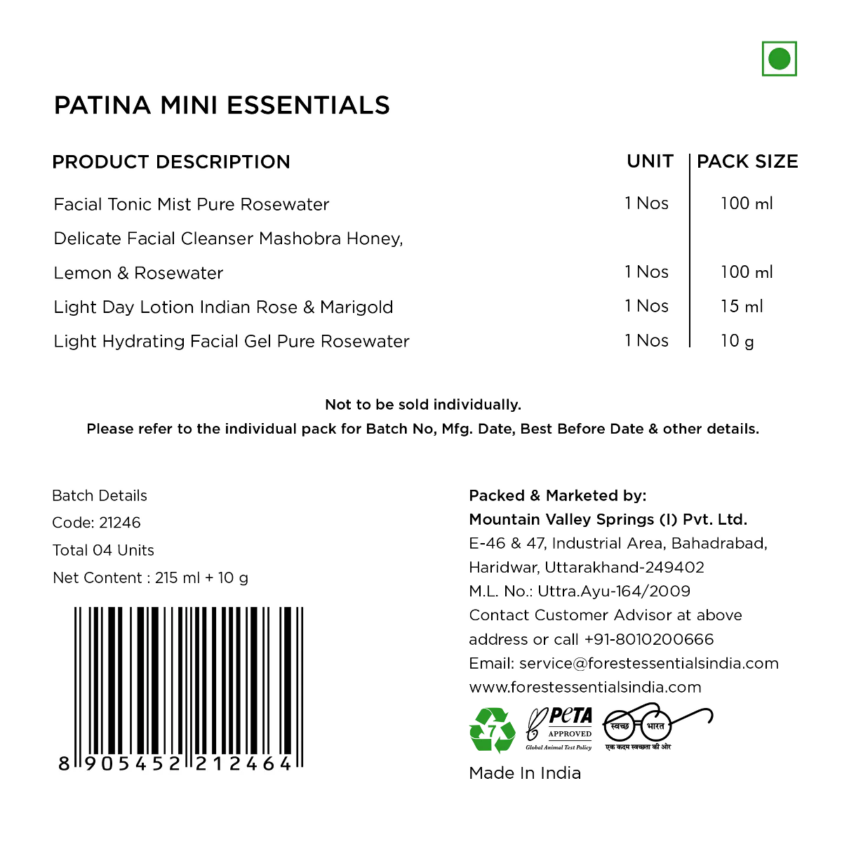 Forest Essentials Patina Rose Glow Kit Gift Box -Gift Box