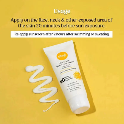 Vilvah Store Melt In Milk Sunscreen SPF 50 Pa+++ With Soy Milk Extract