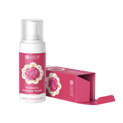 Skin Elements Women's Intimate Wash with Rose & Chamomile Floral Water - 120 ml