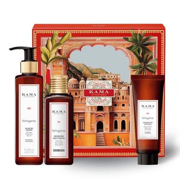Kama Ayurveda Bringaras Regenerating Hair-Oiling Ritual Kit - Kit