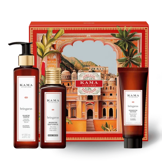 Kama Ayurveda Bringaras Regenerating Hair-Oiling Ritual Kit - Kit