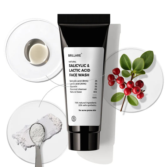 Mini Salicylic and Lactic Acid Face Wash for acne prone skin (20ml)