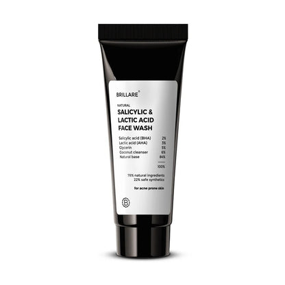 Mini Salicylic and Lactic Acid Face Wash for acne prone skin (20ml)