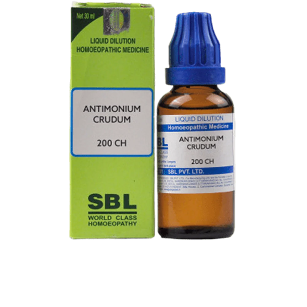 SBL Homeopathy Antimonium Crudum Dilution -6 CH