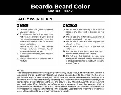 Beardo Beard Color for Men - Natural Black - 60 ml