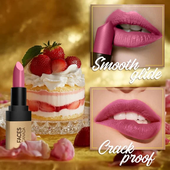 Faces Canada Comfy Matte Velvet Touch Lipstick - Strawberry Shortcake 10 - 4.2 gm