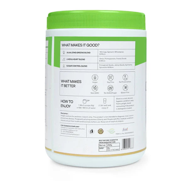 OZiva Superfood Greens & Herbs - 200 gm