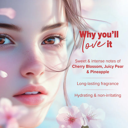 Aqualogica Refresh + Cherry Blossom Bloom Body Mist - 150 gm