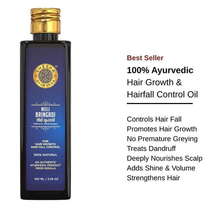 All-in-One Hair Care Duo - Nilini Natural Black Hair Color + Neeli Bringadi Hair Growth Oil