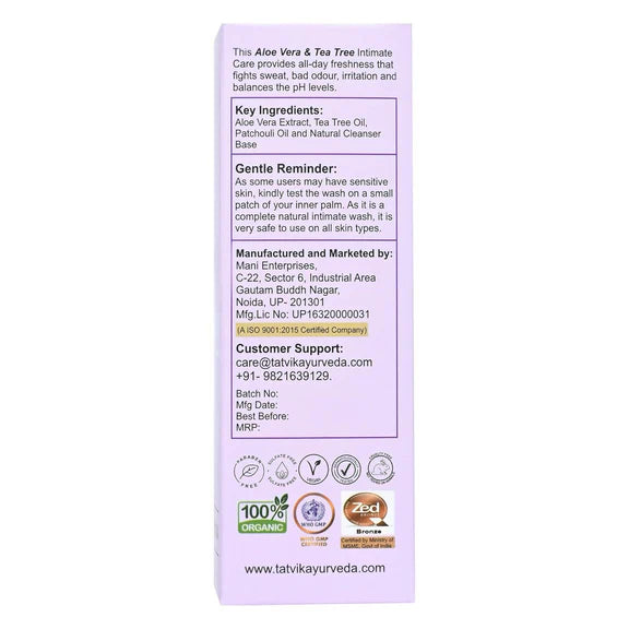 Tatvik Ayurveda Swacha Intimate Care Him (Aloevera & Tea Tree) - 100 ml