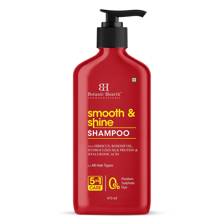 Botanic Hearth Smooth and Shine Shampoo with Hibiscus extract & Rosehip Oil - 473 ml