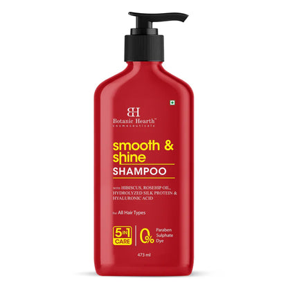 Botanic Hearth Smooth and Shine Shampoo with Hibiscus extract & Rosehip Oil - 473 ml