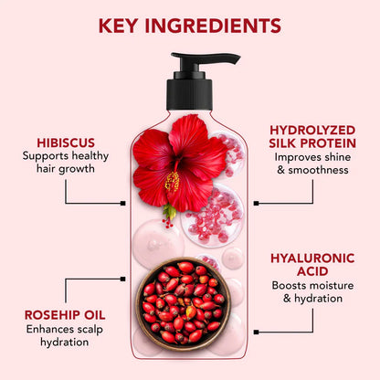 Botanic Hearth Smooth and Shine Shampoo with Hibiscus extract & Rosehip Oil - 473 ml