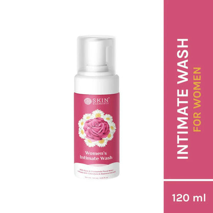 Skin Elements Women's Intimate Wash with Rose & Chamomile Floral Water - 120 ml