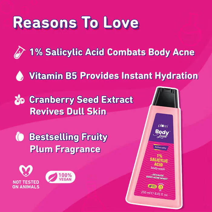Plum BodyLovin 1% Salicylic Acid Body Wash - 250 ml