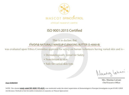 Rivona Naturals Makeup Cleansing Butter - 100 gm