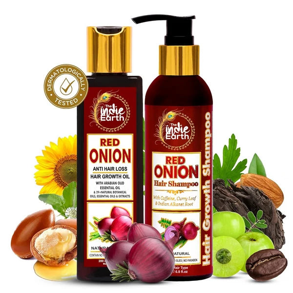 The Indie Earth Red Onion Anti Hair Loss & Hair Growth Combo - combo