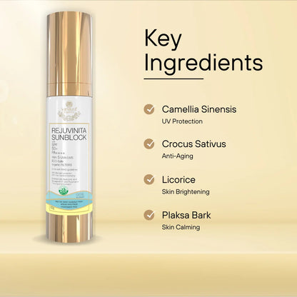 Rejuvinita sunblock cream with SPF 50+ PA++++, 50g