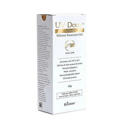 Brinton UV Doux Gold Silicone Sunscreen Gel SPF 50 - 50 gm