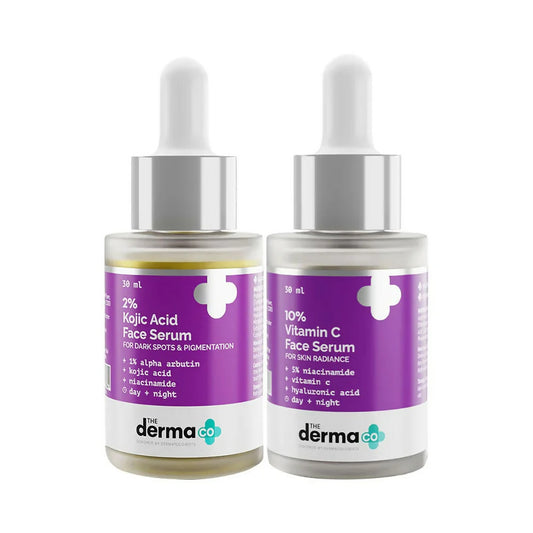 The Derma Co Pigmentation AM PM Regime Combo With Vitamin C (AM) And Kojic (PM)