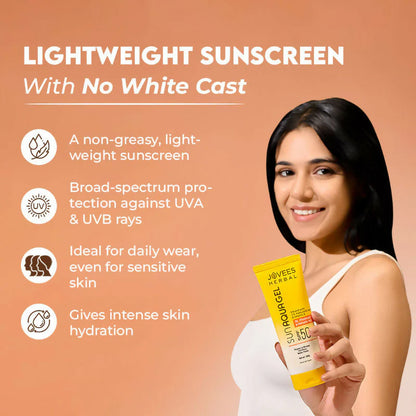 Jovees Herbal Sun Aqua Gel SPF 50 PA+++ Lightweight Texture - 30 gm