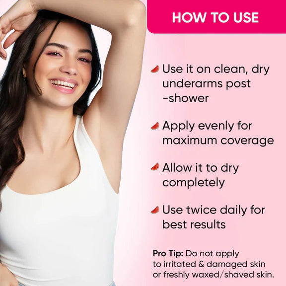 Dot & Key Watermelon Underarm Roll On Deodorant With 4% AHA + BHA - 50 ml