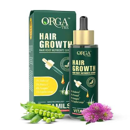 Orgatre Hair Growth Serum Powered with 3% Redensyl, 4% Anagain, 3% Procapil, 1% Capilia Longa and Rosemary Oil - 50 ml