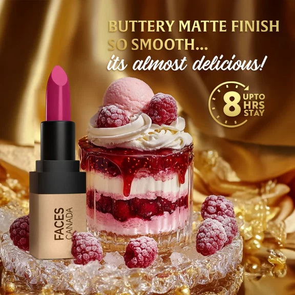 Faces Canada Comfy Matte Velvet Touch Lipstick - Raspberry Sorbet 11 - 4.2 gm