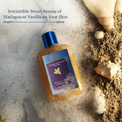 Blue Nectar Niraa Body Wash & Scrub with Honey - Madagascar Vanilla - 250 ml