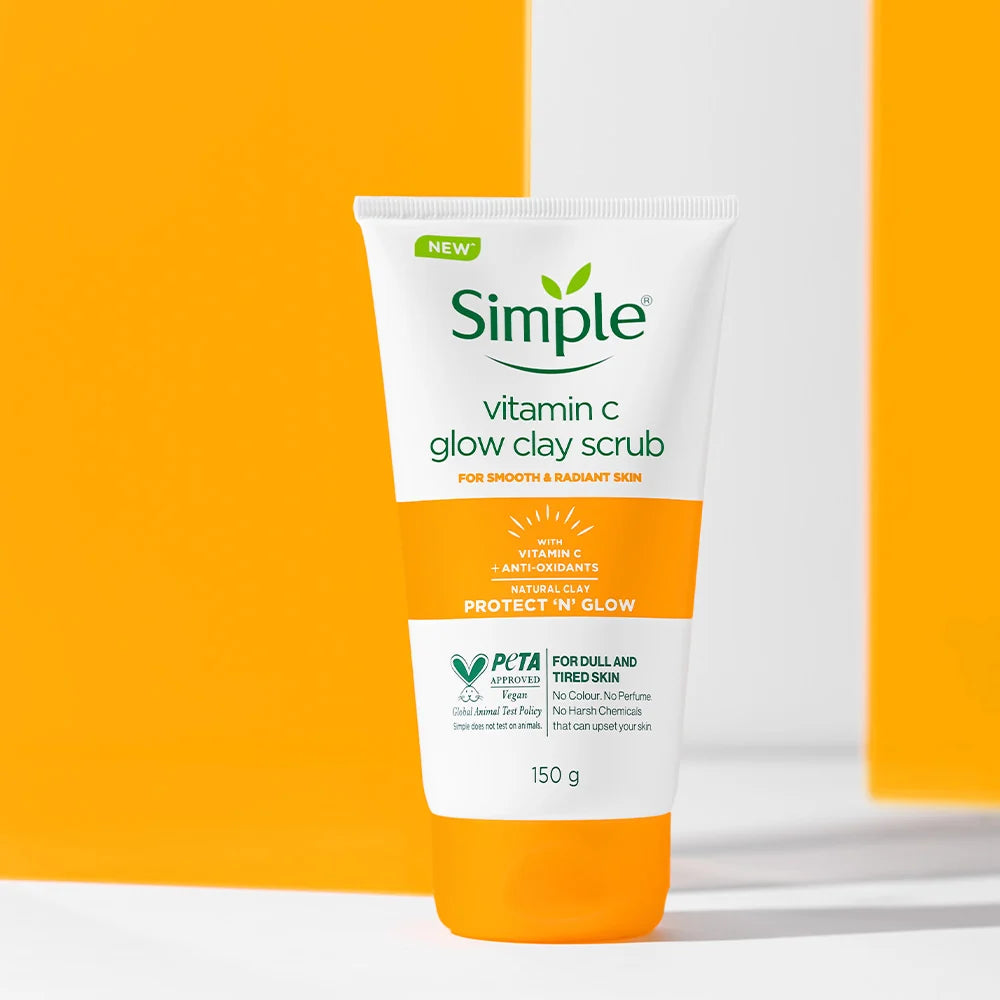 Simple Protect N Glow Vitamin C Glow Clay Scrub, 150g