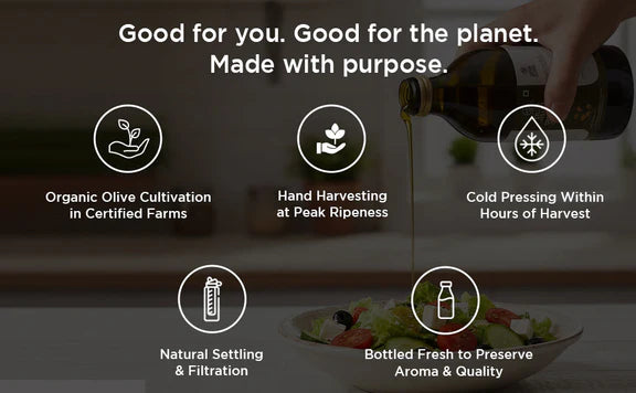 Pure & Sure Organic Extra Virgin Olive Oil - 500 ml