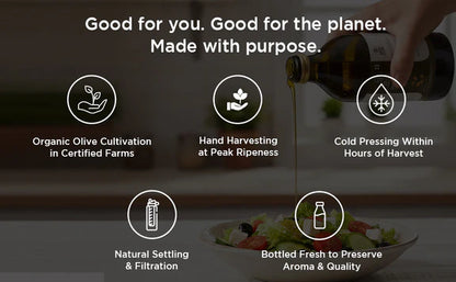 Pure & Sure Organic Extra Virgin Olive Oil - 500 ml